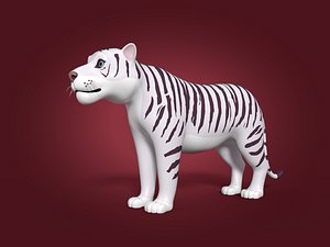 Cartoon Tiger White and Natural 3D Model $39 - .max .fbx .obj .3ds - Free3D