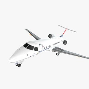 ZS-OTM Swaziland Airlink  Embraer ERJ-135LR L2268 3D model