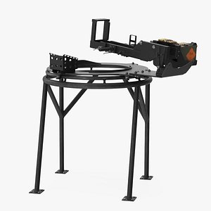 Vehicle Mounted Machine Gun Ring Mount Rigged for Maya
