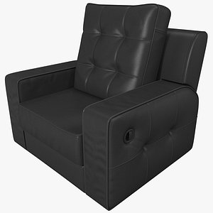 leather recliner 3d obj