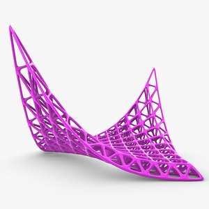 3D Winged Sci-Fi Space Truss Structure 03 model