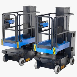 Self-propelled lift Work Platform Hight and Low Poly PBR