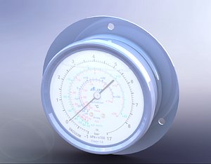 3D manometer - compound pressure