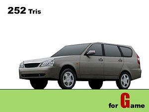 lada priora universal cars 3d 3ds