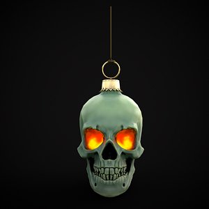 3D Hanging Stylized Skull