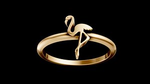 swan ring 3D model