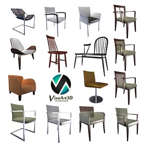 modern chairs 3ds