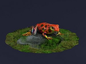 jungle frogs poison dart 3D model
