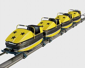 Roller Coaster Cart PBR Game Ready