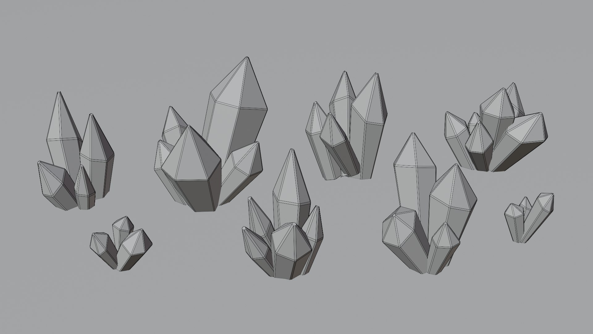 3D White Crystal Collection Model - TurboSquid 2037770