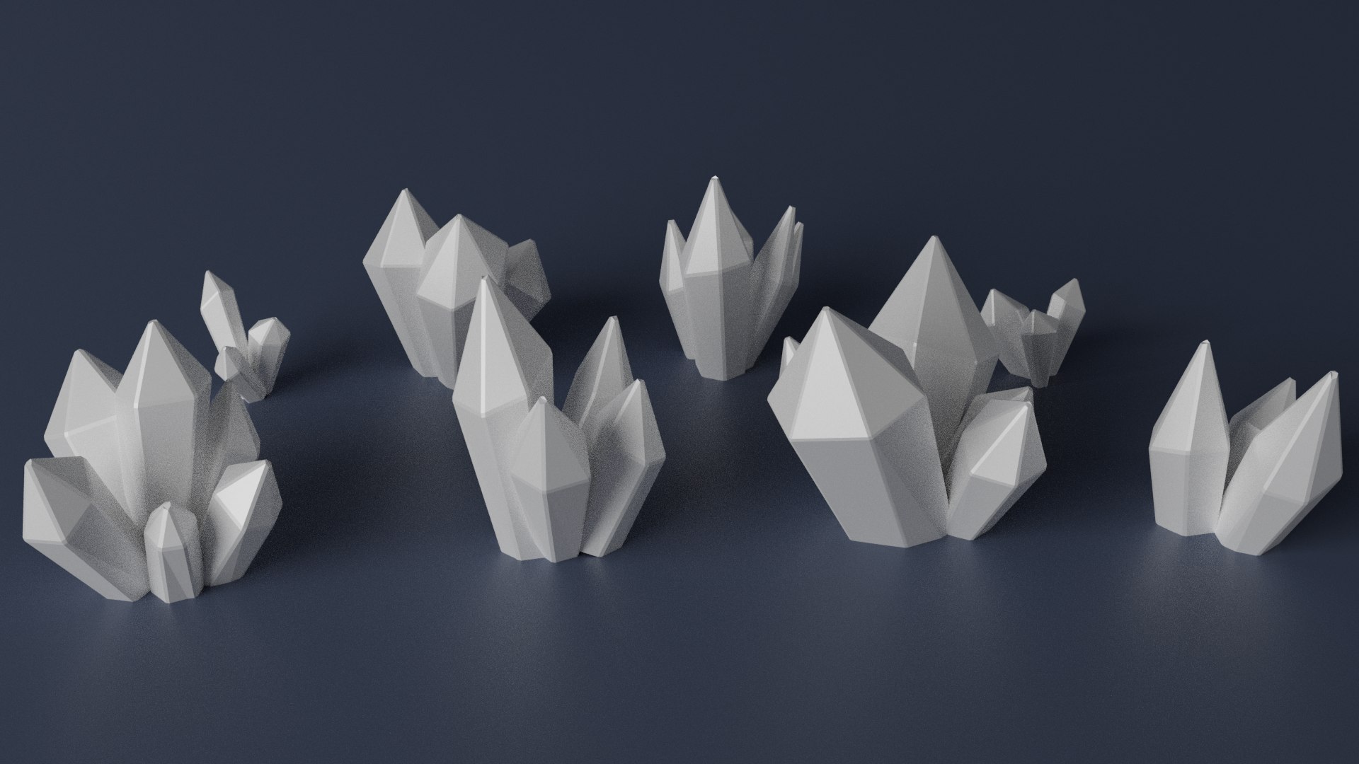 3D White Crystal Collection Model - TurboSquid 2037770