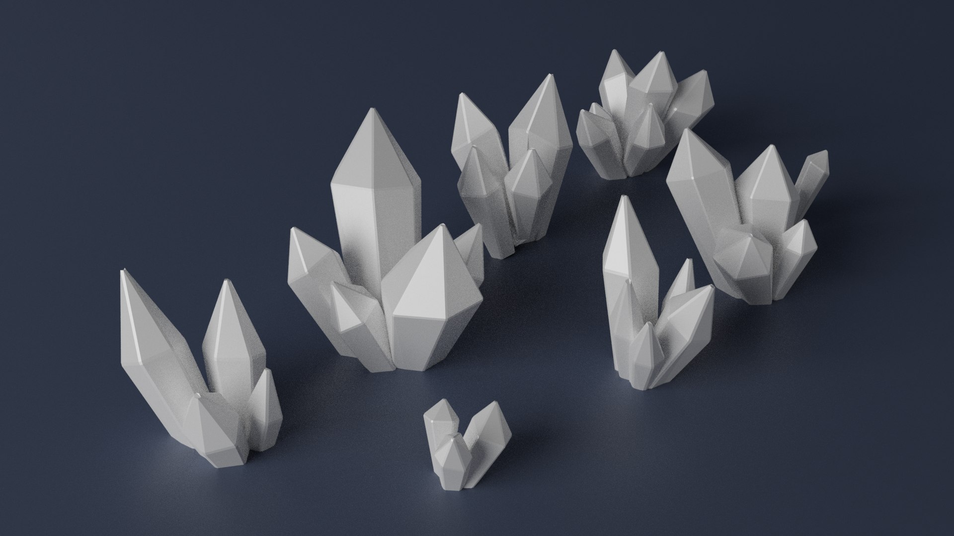 3D White Crystal Collection Model - TurboSquid 2037770