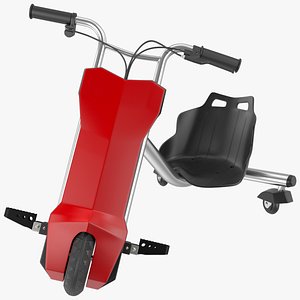Electric Drift Tricycle Rigged 3D model