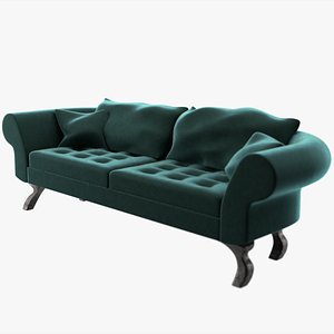 Vintage Two Seater Sofa 3D model