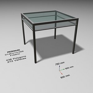 table glass - 3d max