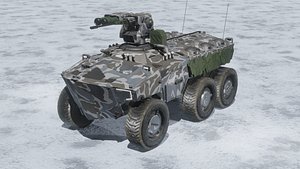 Sci-fi APC winter camouflage