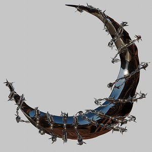 Crescent Moon with Barbed Wire