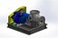 Modello 3D di una pompa assiale per l'industria chimica.