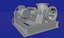 Modello 3D di una pompa assiale per l'industria chimica.