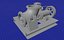 Modello 3D di una pompa assiale per l'industria chimica.