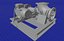 Modello 3D di una pompa assiale per l'industria chimica.