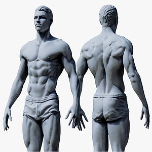 Athletic man for printing