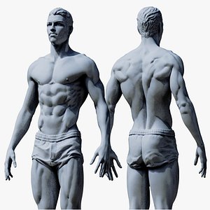 Athletic man for printing