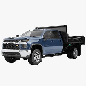 Chevrolet Silverado 3500 HD 2021 Flatbed Dump Truck 04