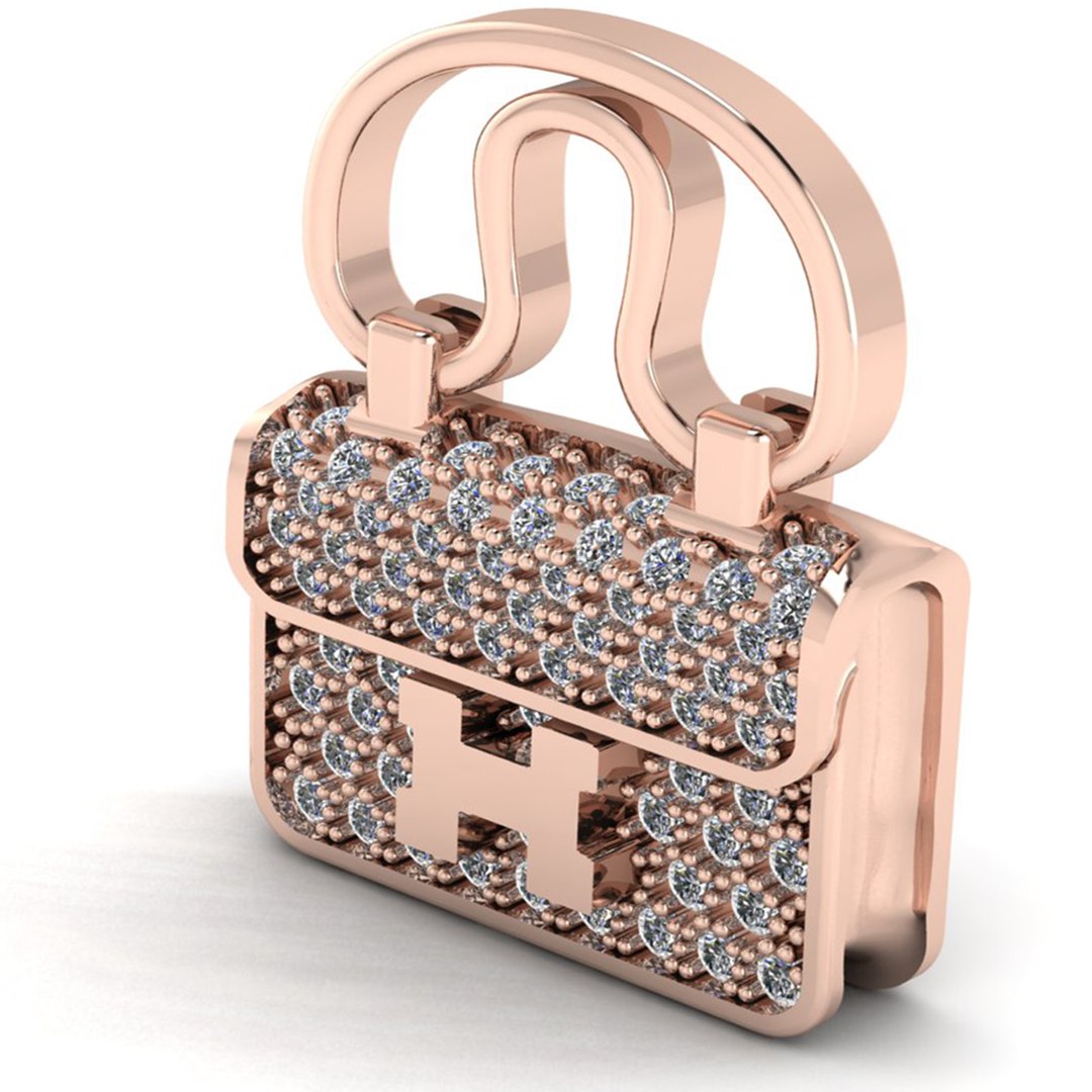 Bag hermes necklace 3D TurboSquid 1672614