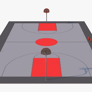 3D Basketball Outdoor Court