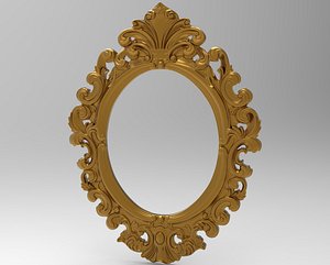 frame baroque oval 3D model