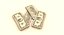 euros dollars 3D model