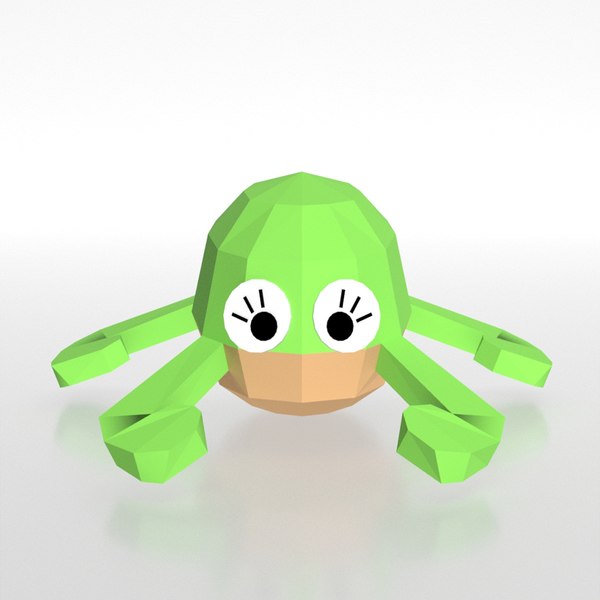 modelo 3d Carácter de rana Toon estilo polivinílico bajo - TurboSquid ...