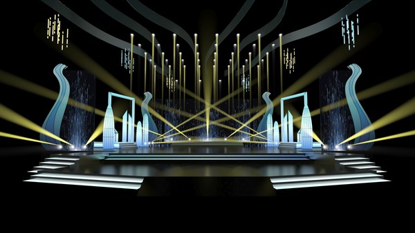 3D Virtual Stage Truss Meeting Hall Wedding Show Concert v39 ...