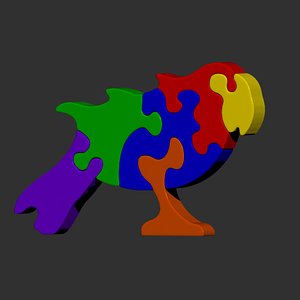 parrot jigsaw puzzle model