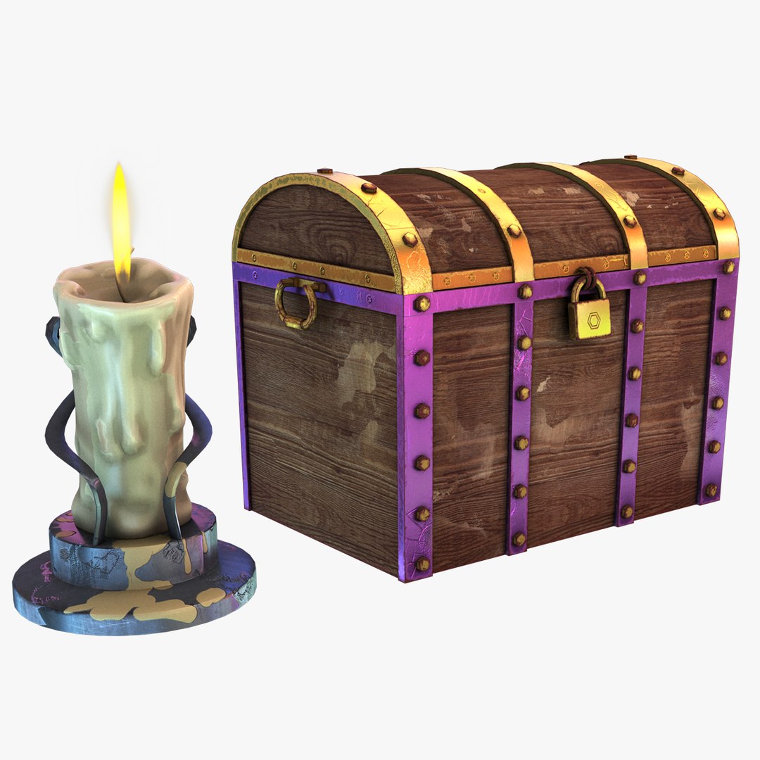 Candle And Chest 3D Model - TurboSquid 1756605