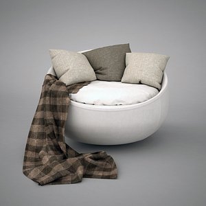 free comfortable armchair modern 3d model