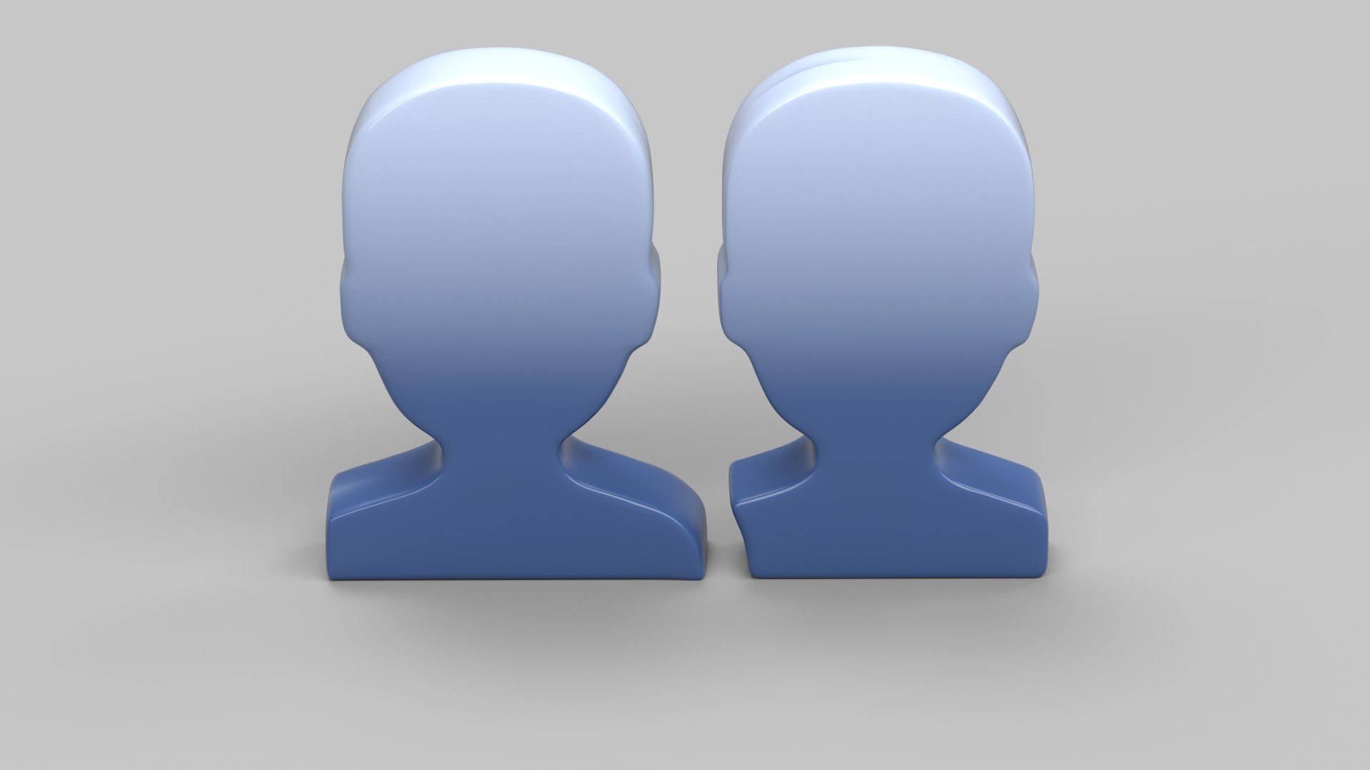 Busts In Silhouette Emoji 3D Model TurboSquid 1959373