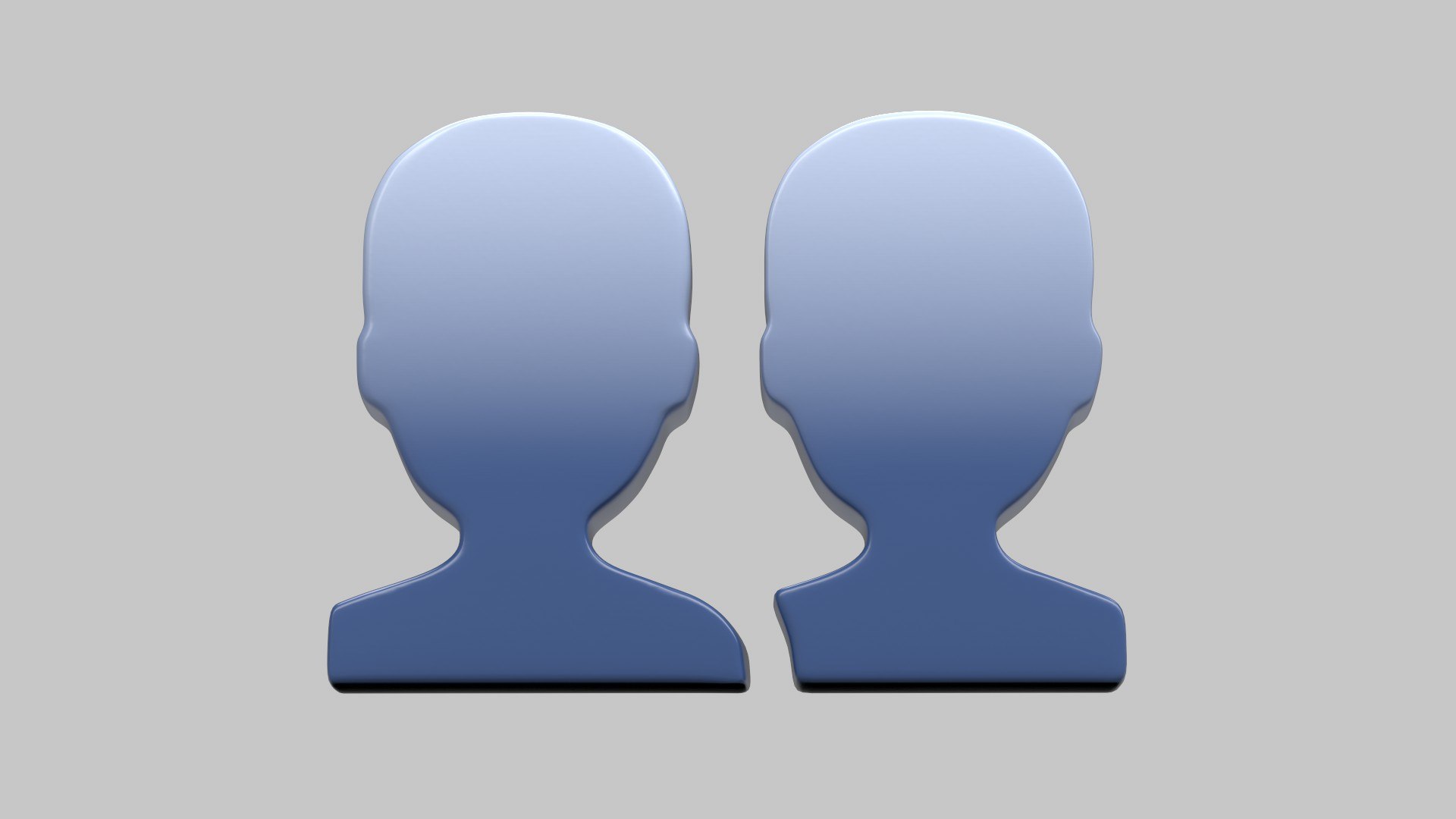 Busts In Silhouette Emoji 3D Model TurboSquid 1959373