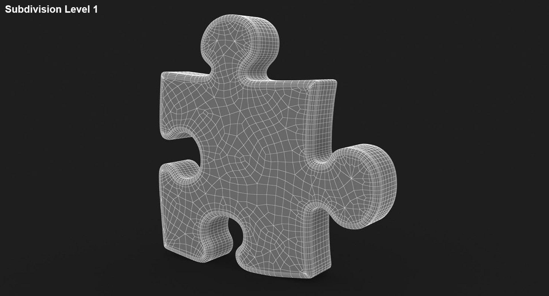 3d model puzzle red