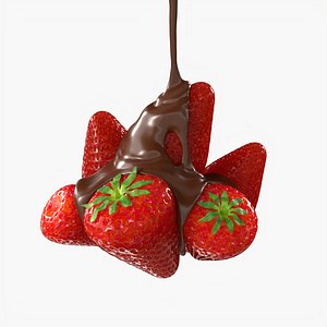 Liquid Chocolate Pouring into Strawberry(1)