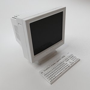3d keyboard crt monitor