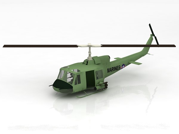 3D model Bell UH-1D Huey