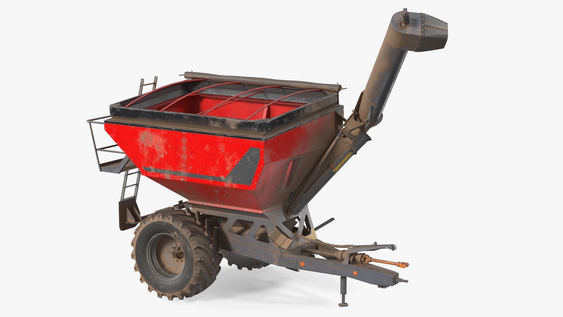 Transbordeur Red Used Rigged 3D model preview