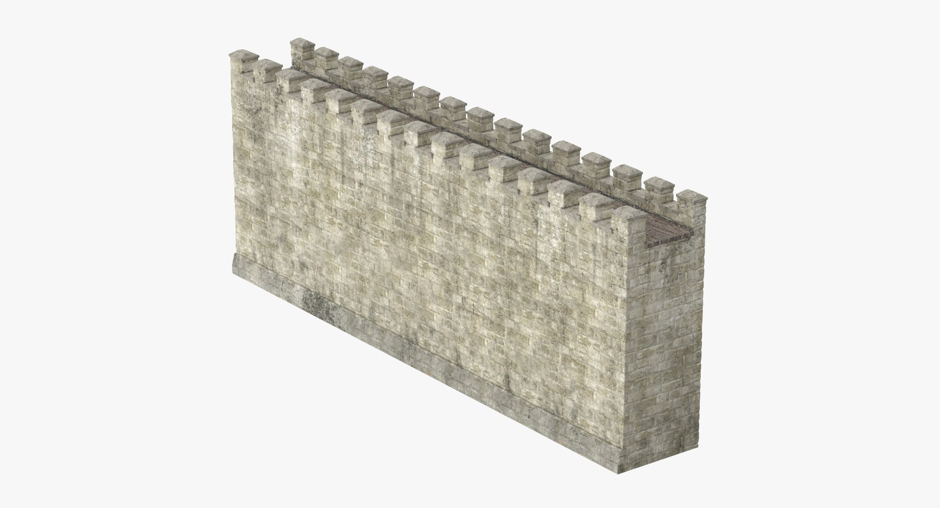 3d model wall section 01