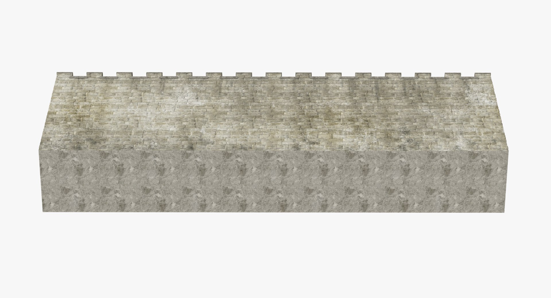 3d model wall section 01