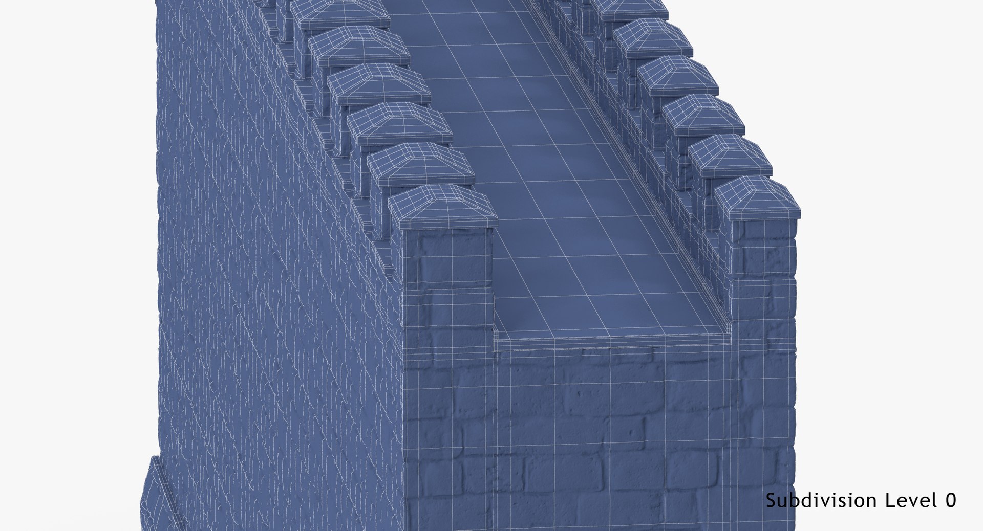 3d model wall section 01