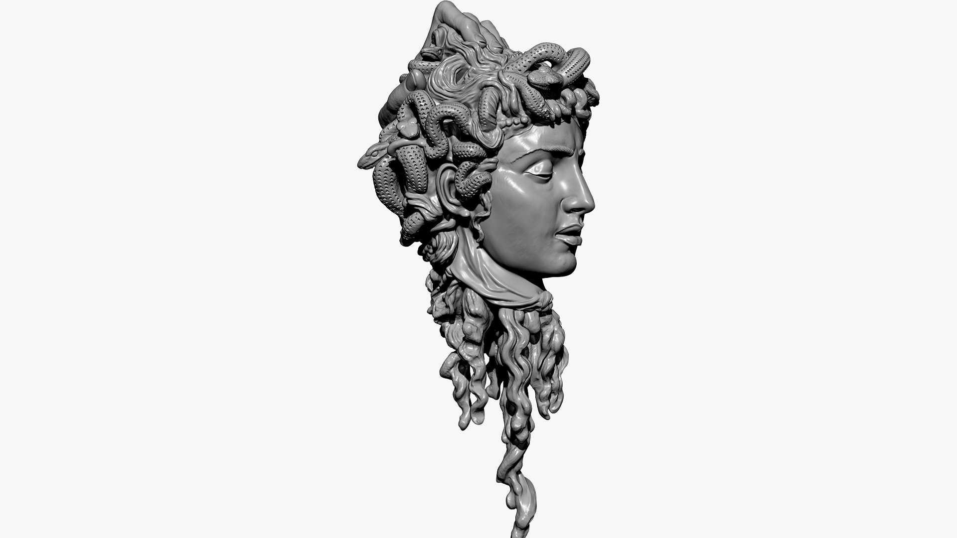 Medusa Head Bust 3d Model Turbosquid 1717604 6909