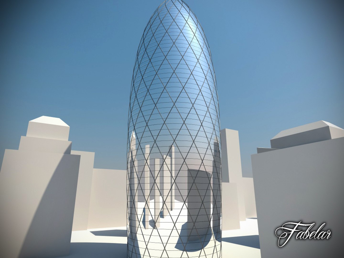 3d Skyscraper Modular Mentalray Model