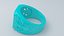 Light Sky Blue Plastic Number 26 Ring